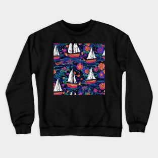 Sailing boats pattern Crewneck Sweatshirt